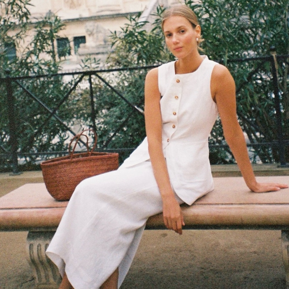 Posse Emma linen vest white XS